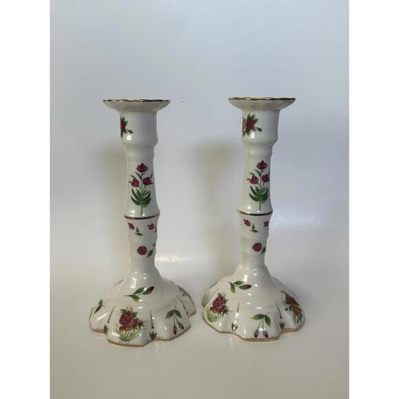 Other - Camrose & Kross JBK Collection Porcelain Candlestick Holders Jacqueline Kennedy